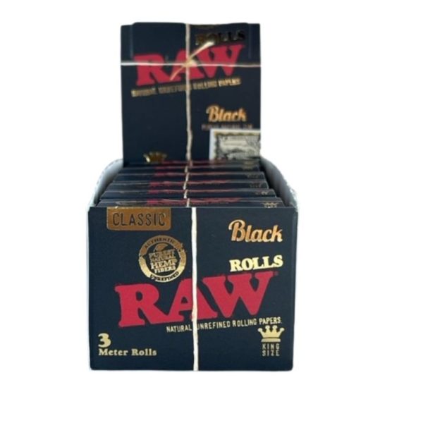 190015 Raw Black Rolls 3 Meter x 12pcs