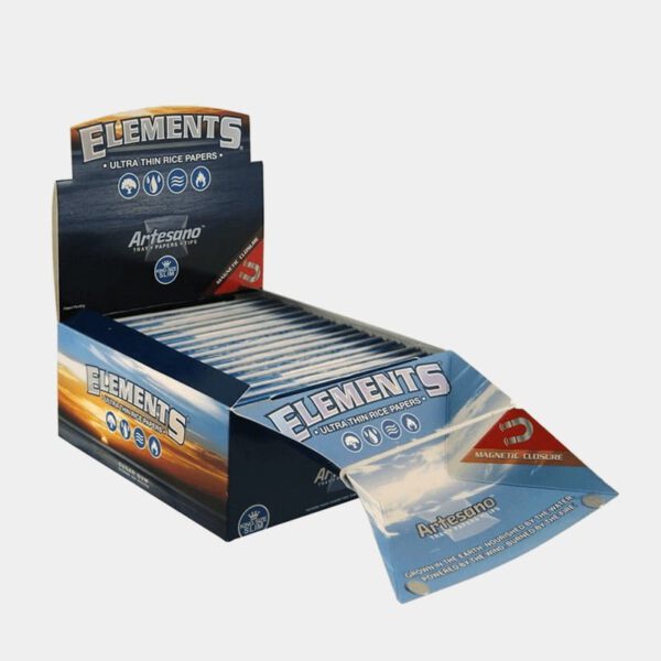 6003 Elements Artesano Kingsize Slim Rolling Papers + Tips + Tray (15pcs/display)