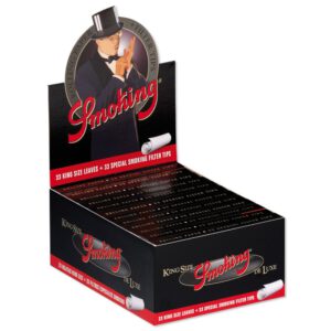 120011 Smoking Black King Size Rolling Papers + Tips