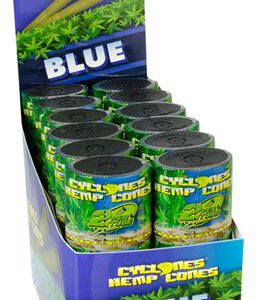 13004 Cyclones Cone Blunt, 24/Box, HEMP BLUE, TPD2