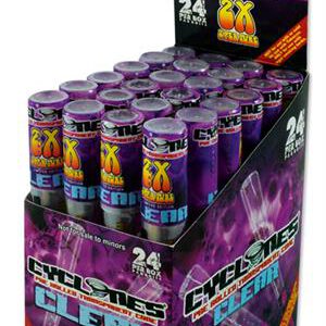 16009 Cyclones CLEAR DOUBLE Cone Blunts, Purple Unknown