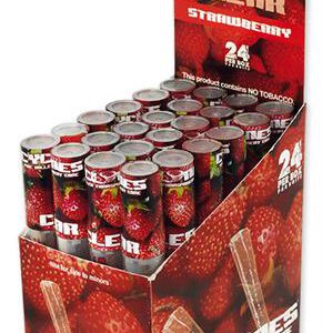 16007 Cyclones CLEAR Cone Blunts, Strawberry