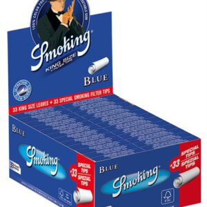 120014 Smoking BLUE King Size SLIM Paper + Filtertips