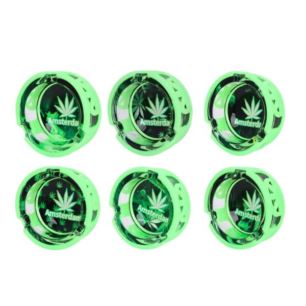 210018 Amsterdam Design Glass Ashtray (6 Pieces Display)