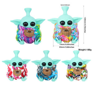 26002 Alien Multi Colour Silicone Bong with Removable Pieces