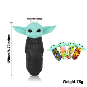 26004 Small Alien Multi Colour Silicone Bong with Removable Pieces