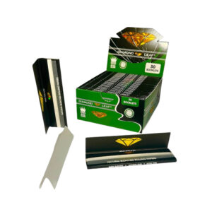 5001 Diamond Leaf King Size Slim Rolling Papers Bleached 50 Booklets