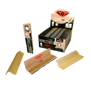 5002 Diamond Leaf King Size Slim Rolling Papers Unbleached 50 Booklets