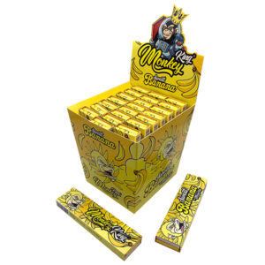 11003 Monkey King Banana Touch and Smell Rolling Papers with Tips (24 pcs)