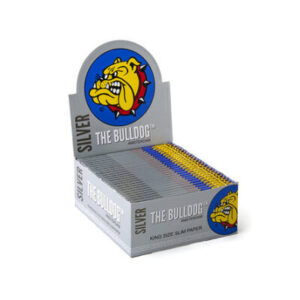 10002 The Bulldog – Rolling Paper King Size Slim Silver (display
