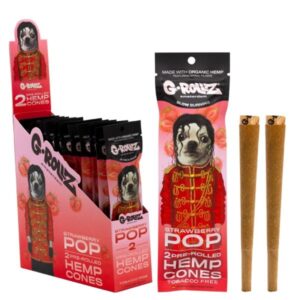70040 G-Rollz | Cones 2x ‘Strawberry Pop’ Pre-Rolled Hemp (12 Pack Display, 24 Cones)