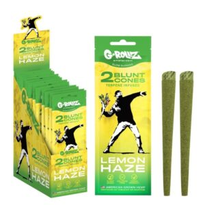 70034 G-Rollz | Cones Banksy’s Graffiti – 2x Hemp ‘Lemon Haze'(12x24cones)