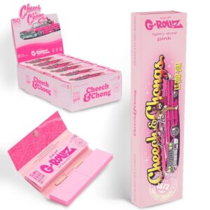 70052 G-Rollz | Cheech & Chong(TM) ‘Lowrider’ Pink – 50 KS Papers + Tips (24 Booklets Display)