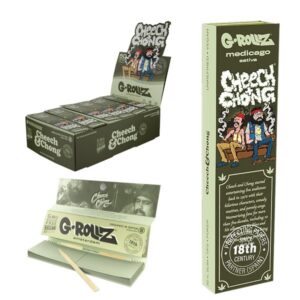 70051 G-Rollz | Cheech & Chong(TM) ‘Sofa’ Medicago Sativa – 50 KS Slim Papers + Tips (24 Booklets Display)