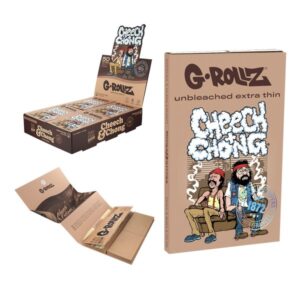 70050 G-Rollz | Cheech & Chong(TM) ‘Sofa’ Unbleached – 1 1/4 Size Papers + Tips & Tray (16/Display)