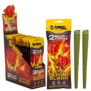70023 G-Rollz | Cones 2x ‘Dutch Blend’ Terpene-infused Pre-rolled Hemp (12 pack Display, 24 cones)