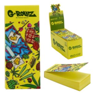 70059 G-Rollz | Collector ‘Picnic’ Yellow Filter Tips 2,5 X 6cm 50 Tips Book 24/Display