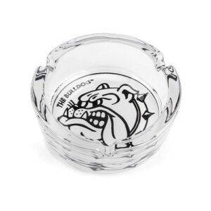100017 The Bulldog – Ashtray Glass B&W