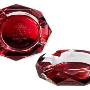 RAW Crystal glass ashtrays Ruby