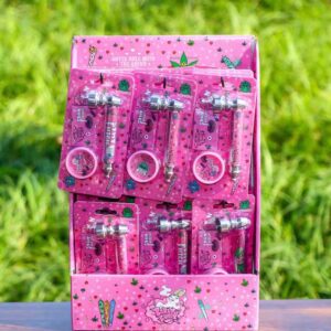 32431-12 Pinky Leaf Design Metal Pipe With Screen and grinder(24x)