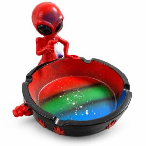 32431-103 Rasta Smile Alien Resin Ashtray