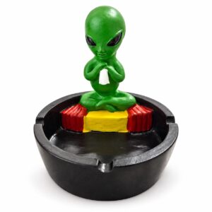 32431-95 Rasta Roots Alien Resin Ashtray
